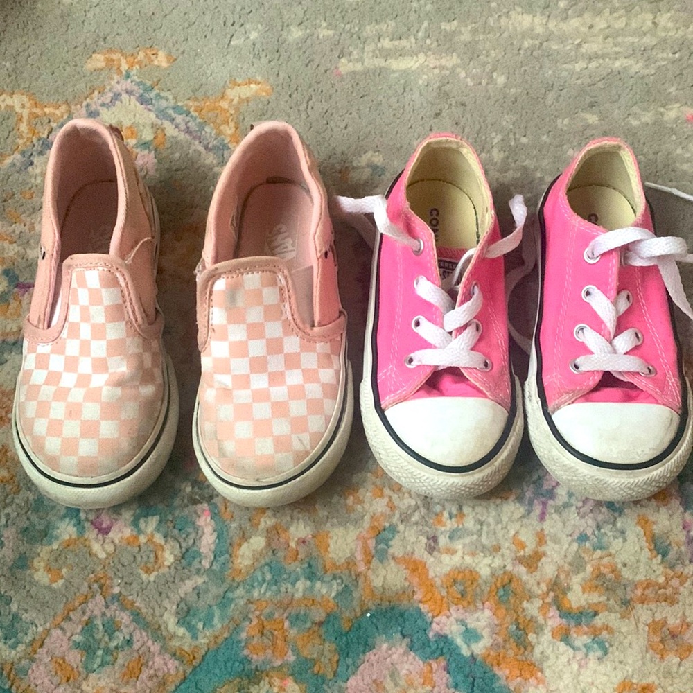 Toddler vans- size 9, Toddler chucks- size 8
